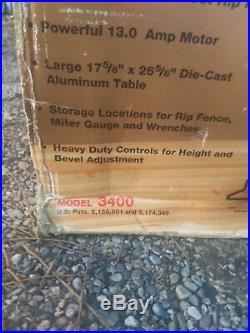 10 SKILSAW Direct Drive Table Saw 3400 with Rip Fence & Miter New in box