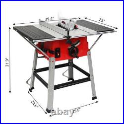 10 Table Saw with Stand & Port for Connecting Dust Collector 60T Blade 5000RPM