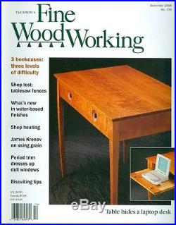 1998 Fine Woodworking Magazine 3 Bookcases/Tablesaw Fences/Water-Based Finishes