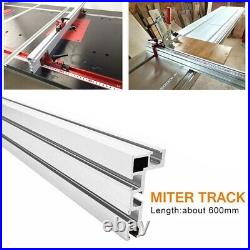 1Miter Track Table Saw Miter Track 600mm Accessory Aluminium Alloy Fence Stop