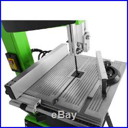 220V 10 Woodworking Bandsaw with Cast Table Solid Fence & Blade 300x300mm 11m/s