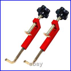 2Pcs Aluminium Alloy Woodworking Fence Clamp for Table Saws Band Saws Red