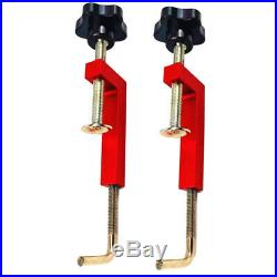 2pcs Metal Fence Clamp Woodworking Tools for Table Saws, Router Fences, Red