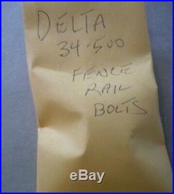34-500 Delta Homecraft 8 Belt Drive Table Saw Fence Guide Rails NCS-125 & 126