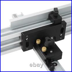 800mm Table Saw Fence Set Black Silver Aluminum Alloy With Fine Adjustment Knob