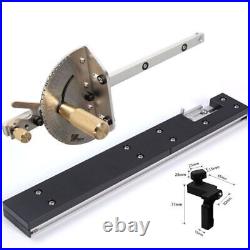 Brass Miter Gauge Aluminium Profile Fence T Track Stop Chute Table Saw Router