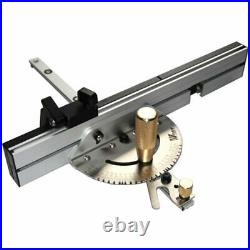 Brass Miter Gauge Aluminum Profile Fence T Track Stop Chute Table Saw DIY Router