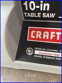 Craftsman 315.218050 Benchtop Table Saw Quick Lock Cam Action Rip Fence #7