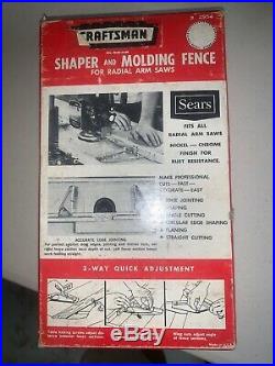 Craftsman Shaper And Molding Fence For Radial Arm Saws