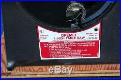 Dremel 4 Table Saw Model 580 Fence & Miter Gage Extra Blades