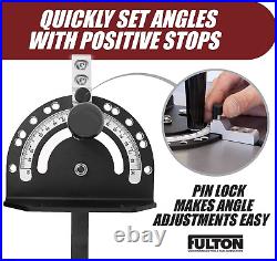 Fulton Precision Miter Gauge with Aluminum Miter Fence with 45 degree Angled for