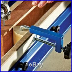 Metal Fence Clamp Woodworking Tools for Table Saws, Router Fences, Blue Color
