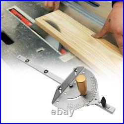 Metal Miter Gauge Woodworking Angle Tool with Fence Bracket Sturdy Universal for