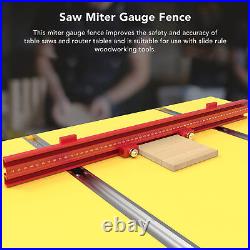 Miter Gauge Fence Aluminum Alloy Table Saw Miter Gauge Fence Woodworking Tool