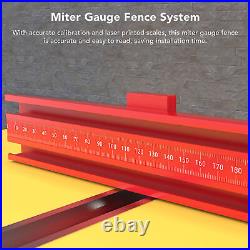 Miter Gauge Fence High Accuracy Aluminum Alloy Table Saw Miter Gauge Fence Tool