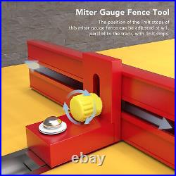 Miter Gauge Fence High Accuracy Aluminum Alloy Table Saw Miter Gauge Fence Tool