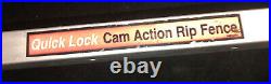 Original Craftsman Table Saw Model 137.218250 Quick Lock Cam Action Rip Fence