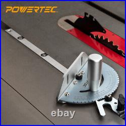 POWERTEC Deluxe Miter Gauge for Table Saw with 27 Angle Stops (71142)