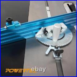 POWERTEC Table Saw Precision Miter Gauge System Multi-Track Fence 27 Angle Stops