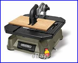 Portable Tabletop Saw with Steel Rip Fence, Miter Gauge, Scroll