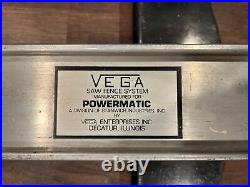 Powermatic 63 Table Saw RIP FENCE ONLY Vega Rip Fence System (See Description)