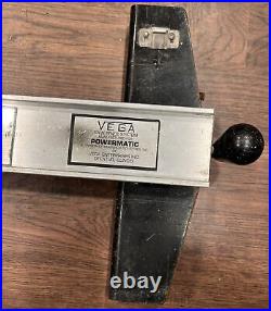 Powermatic 63 Table Saw RIP FENCE ONLY labeled as Vega Rip Fence System