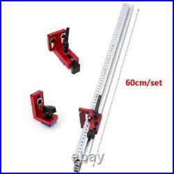 Profile Fence Saw Table Desktop T-Tracks Sliding Brackets with3pc Fence Connector