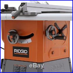 RIDGID Professional Cast Iron Table Saw 13 Amp 10 in. Aluminum Rip Fence Handle