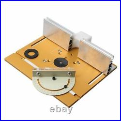 Router Table Insert Plate For Woodworking Saw With Miter Fence Sliding Brackets