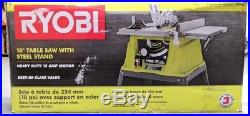 Ryobi 15 Amp 10 Table Saw with Miter Gauge Rip Fence Heavy Duty Steel RTS10G