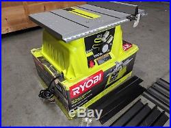 Ryobi 15 Amp 10 Table Saw with Miter Gauge Rip Fence Heavy Duty Steel RTS10G