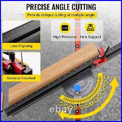 Saw Miter Gauge Aluminum Miter Fence Laser Marking for Band Saw, Router Planers
