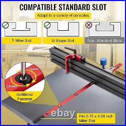 Saw Miter Gauge Aluminum Miter Fence Laser Marking for Band Saw, Router Planers