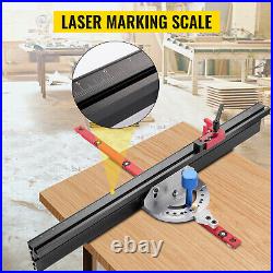 Saw Miter Gauge Aluminum Miter Fence Laser Marking for Band Saw, Router Planers