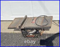 Sears Craftsman Vintage Table Saw With Fence 7 1/4 Antique 1980s Working condtn