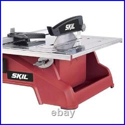 Skil 7-Inch Corded Electric Wet Tile Saw with Stainless Steel Table Top Red