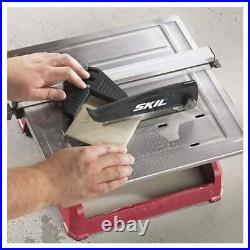 Skil 7-Inch Corded Electric Wet Tile Saw with Stainless Steel Table Top Red