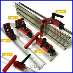 T-Slot Stopper Miter Gauge Fence Connector Alloy Track Stop Block Saw Table Slid
