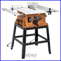 Table Saw, 10 Inch 15A Multifunctional Saw with Stand & Push Stick for Jobsid