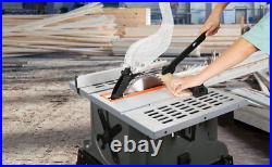Table Saw 10 Inch 15A Multifunctional Stand 45º 90º Blade Angle No Load Speed