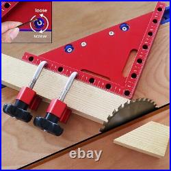 Table Saw 45 Degree Bevel Fence Workbench T Track Adjustable 90 Degree L-Shaped