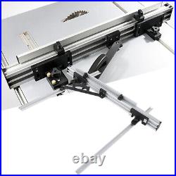 Table Saw Fence Set Black Silver Aluminum Alloy With Fine Adjustment Knob 1000mm