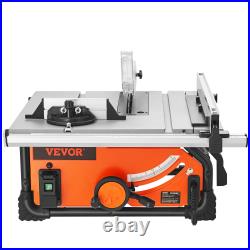 VEVOR 10 Table Saw 4500/5000 RPM Electric Cutting Machine 25-in Rip Capacity