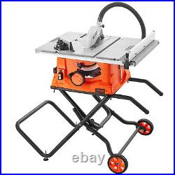 VEVOR 10 Table Saw with Stand Electric Cutting Machine 5000RPM 25-in Rip Capacity