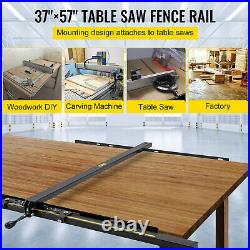 VEVOR Table Saw Rip Fence 37 & 57 Rail System with Front Guide Bar