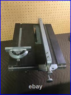 VINTAGE DUNLAP TOOL BELT DRIVE DRIVEN TABLE SAW MODEL 103-0209 With Fence & Mitre