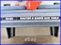 Vintage Hirsh Router & Sabre Saw Table Adjustable Fence Guard 18x 13X 11