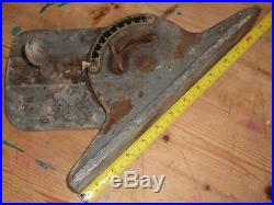 Vintage Large Heavy Cast Iron Wadkin PK Table Saw Mitre Fence Guide Protractor
