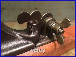 Vintage Table Saw Fence 27 Long Cast Iron Adjustable Movement