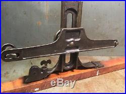 Vintage Table Saw Fence 27 Long Cast Iron Adjustable Movement
